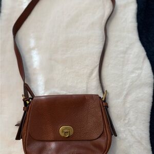 Fossil Chestnut Leather Crossbody Bag